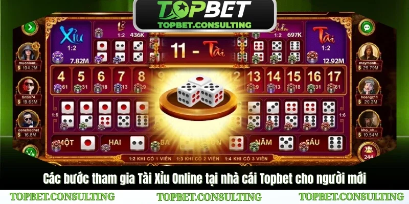 Các bước cần thiết để chơi Tài Xỉu trực tuyến